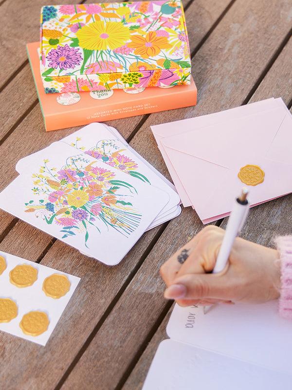 Studio Oh Garden Splash Note Card Set With Wax Seals
