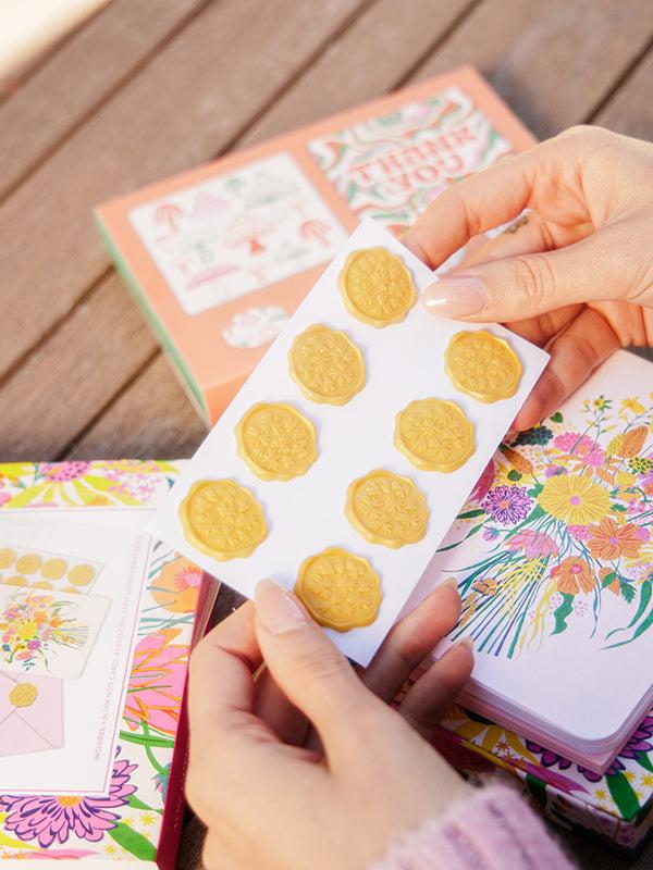 Studio Oh Garden Splash Note Card Set With Wax Seals