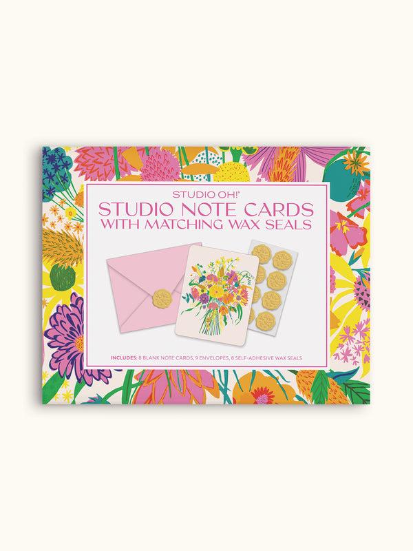 studio oh Garden Splash Note Card Set with Wax Seals
