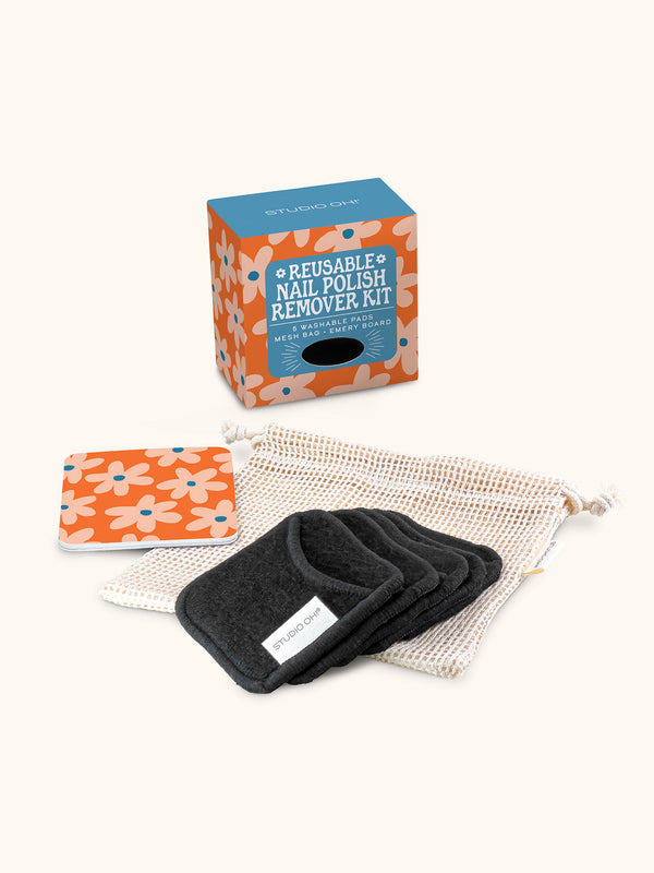 Studio Oh Glow Up Daisies Reusable Nail Polish Remover Kit