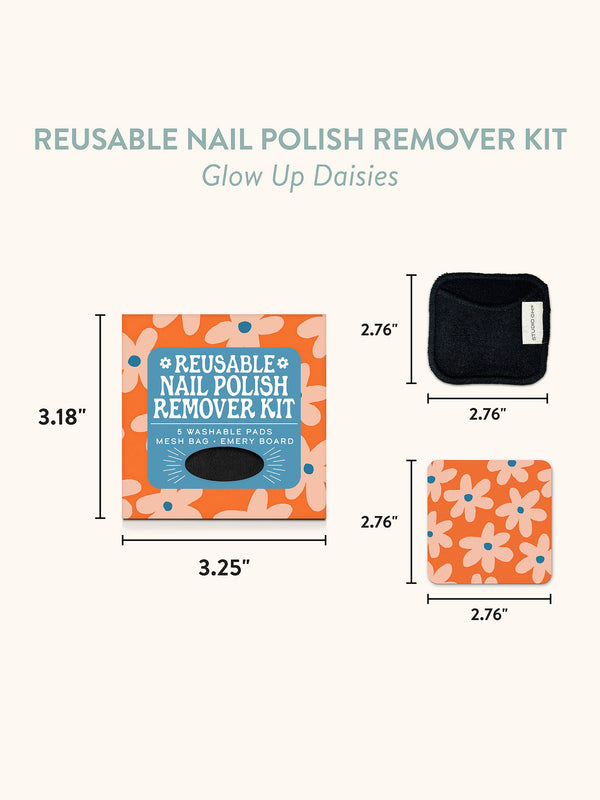 Studio Oh Glow Up Daisies Reusable Nail Polish Remover Kit