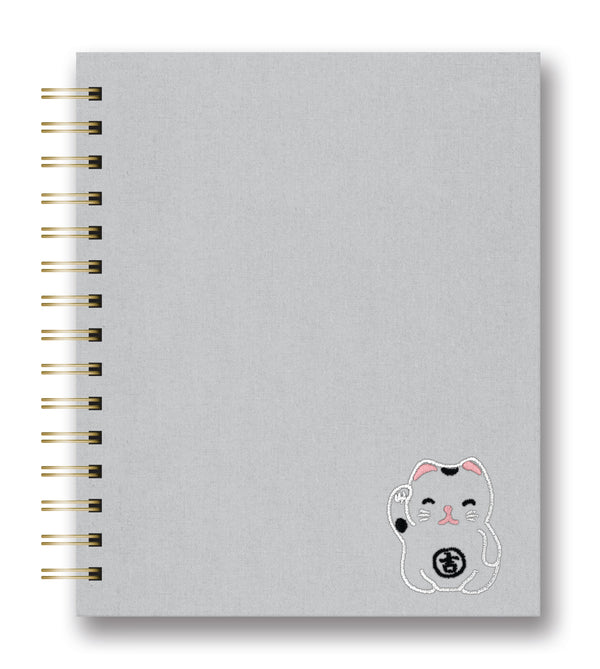 studio oh Good Juju Embroidered Tabbed Spiral Notebook