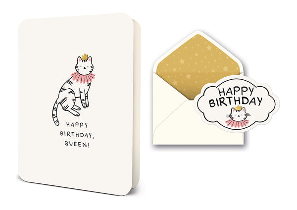 studio oh Happy Birthday Queen Deluxe Greeting Card