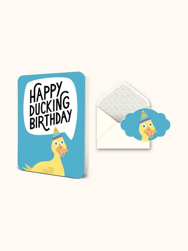 studio oh Happy Ducking Birthday Deluxe Greeting Card