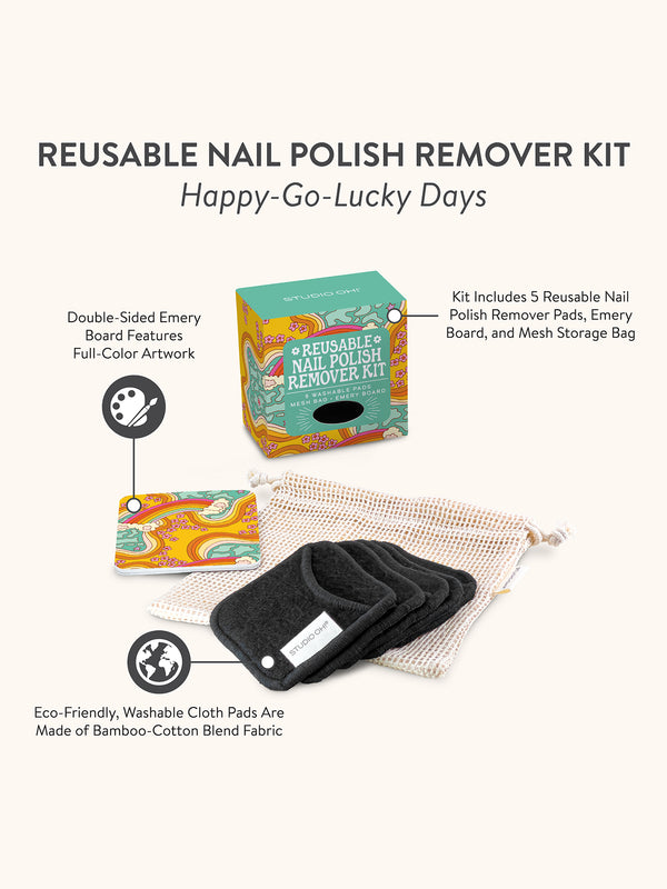 Studio Oh Happy Go Lucky Days Reusable Nail Polish Remover Kit