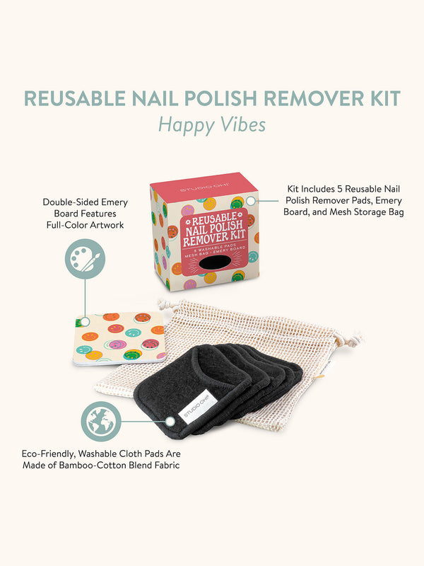 Studio Oh Happy Vibes Reusable Nail Polish Remover Kit