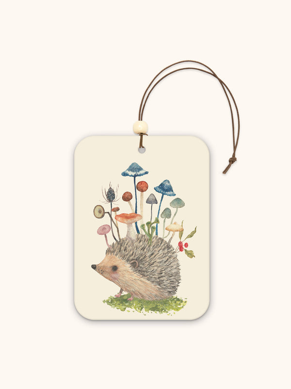 studio oh Hedgehog with Mushrooms Car Air Freshener