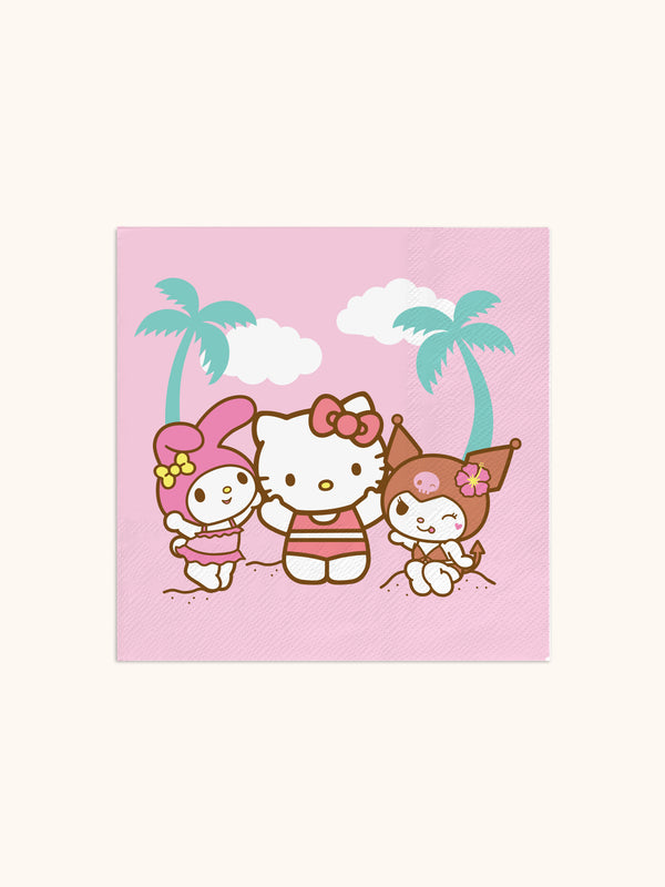 studio oh Hello Kitty and Friends Beach Party Beverage Napkins