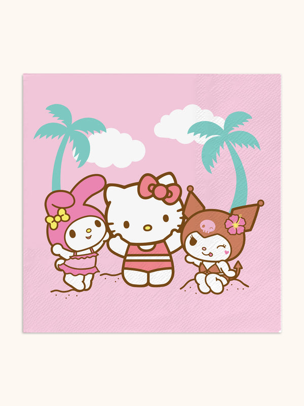 studio oh Hello Kitty and Friends Beach Party Luncheon Napkins