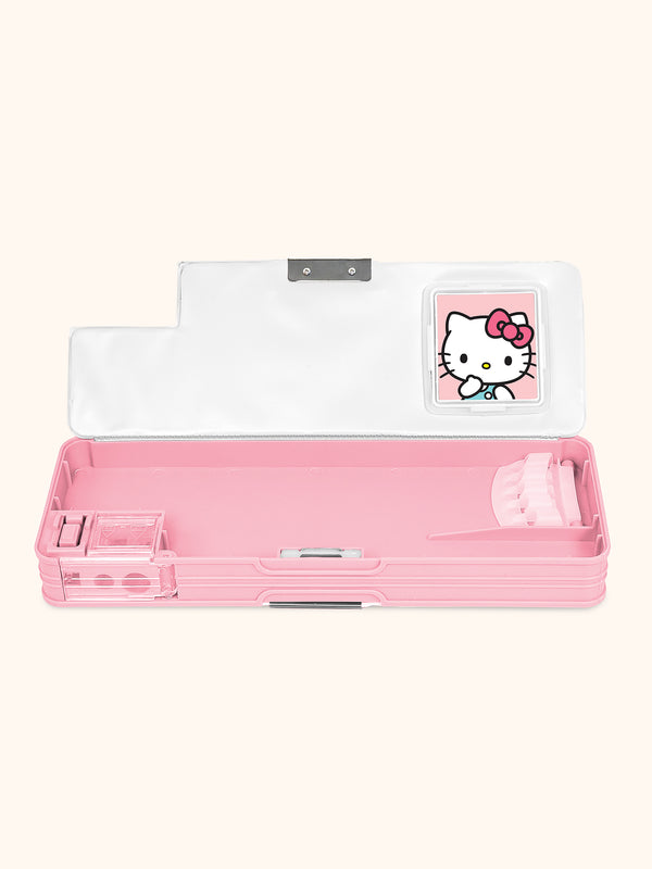 Studio Oh Hello Kitty And Friends Blue Grid Pencil Case