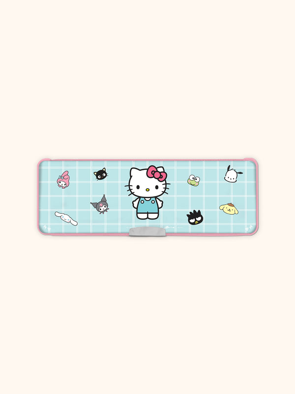 Studio Oh Hello Kitty And Friends Blue Grid Pencil Case