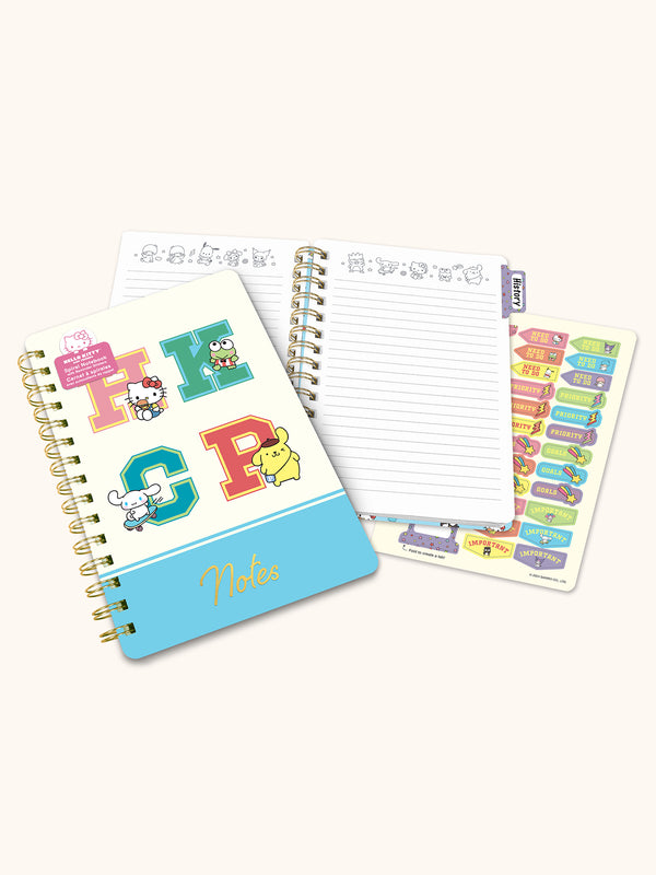 Studio Oh Hello Kitty And Friends College Letters Blue Agatha Notebook With Sticker Sheet