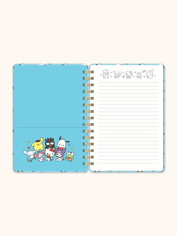 Studio Oh Hello Kitty And Friends College Letters Blue Agatha Notebook With Sticker Sheet