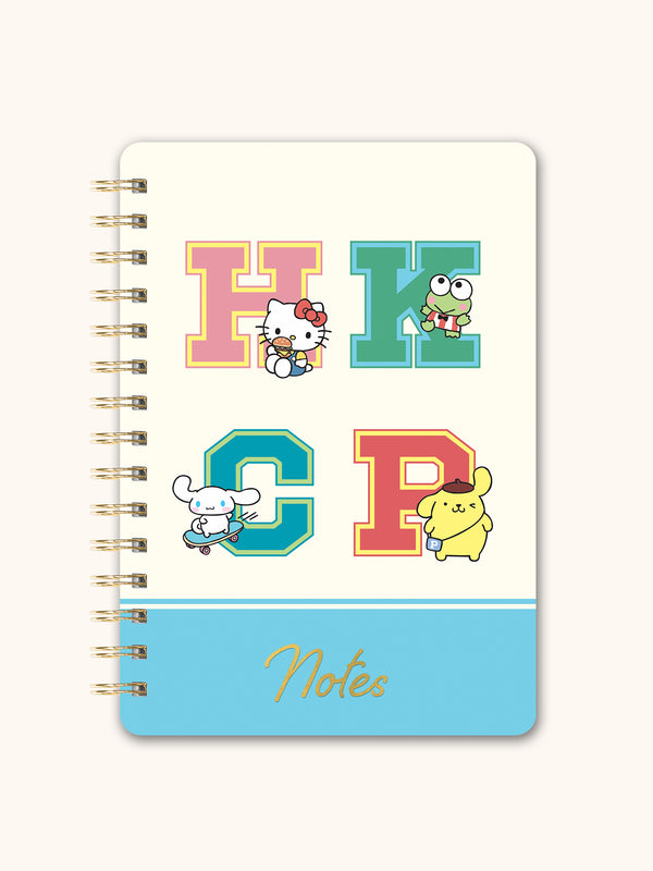 studio oh Hello Kitty and Friends College Letters Blue Agatha Notebook with Sticker Sheet