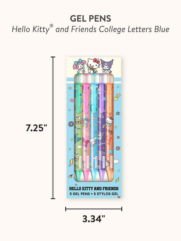 Studio Oh Hello Kitty And Friends College Letters Blue Gel Pen Set