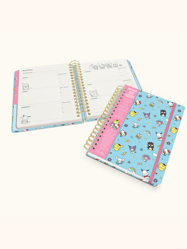 Studio Oh Hello Kitty And Friends College Letters Blue Undated Tri-Tab Planner