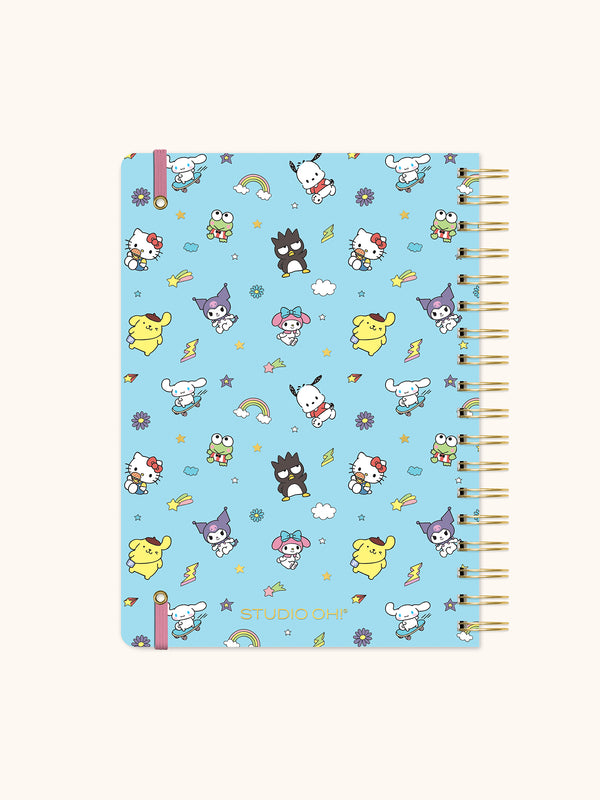 Studio Oh Hello Kitty And Friends College Letters Blue Undated Tri-Tab Planner