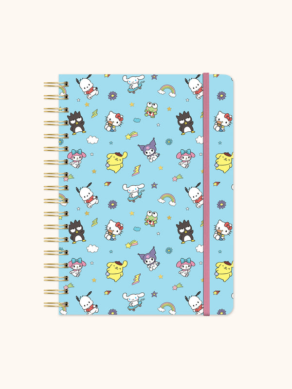 studio oh Hello Kitty and Friends College Letters Blue Undated Tri-Tab Planner