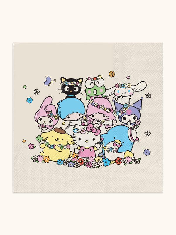 studio oh Hello Kitty and Friends Flower Crowns Luncheon Napkins