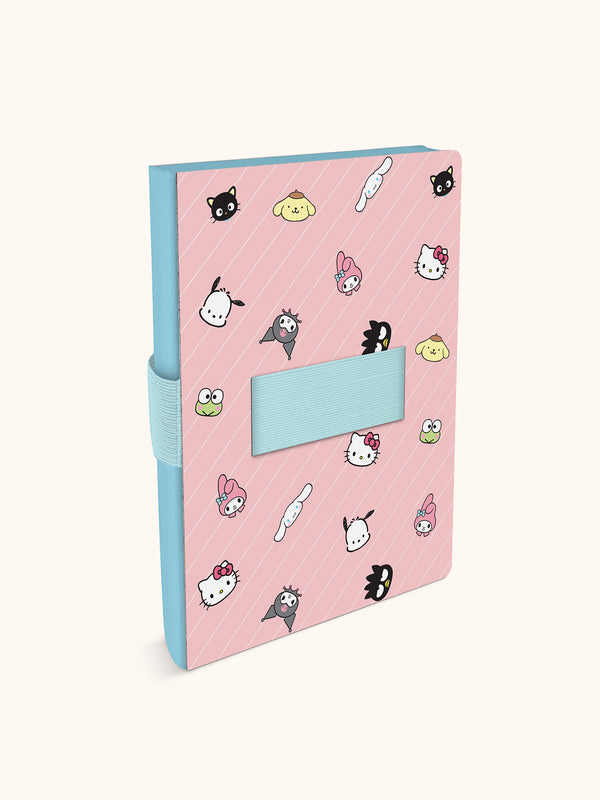 studio oh Hello Kitty and Friends Pink Pinstripe Casey Notebook with Phone Loop