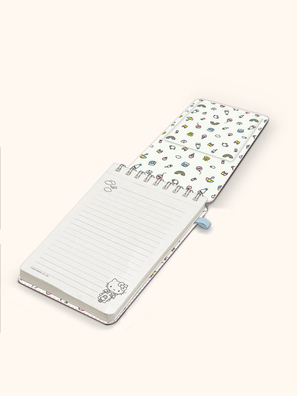 Studio Oh Hello Kitty Classic Pink Top-Spiral Notebook With Pen Loop