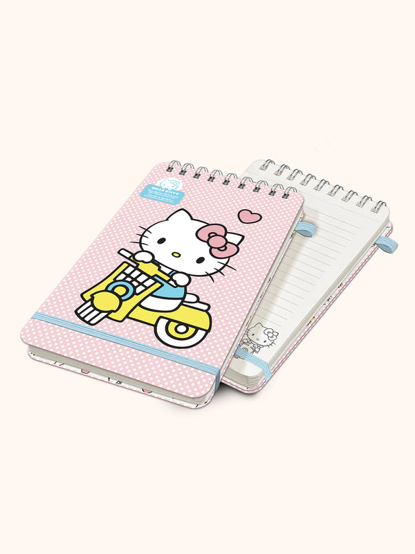 Studio Oh Hello Kitty Classic Pink Top-Spiral Notebook With Pen Loop