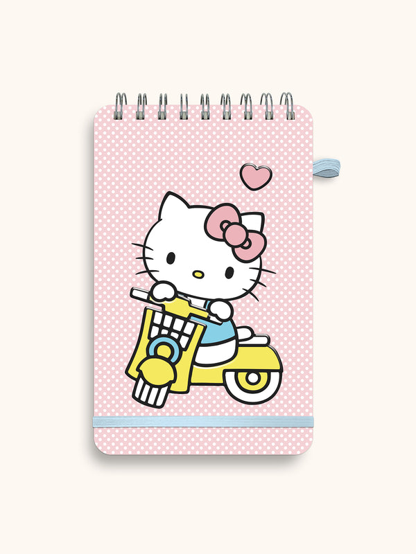 studio oh Hello Kitty Classic Pink Top-Spiral Notebook with Pen Loop