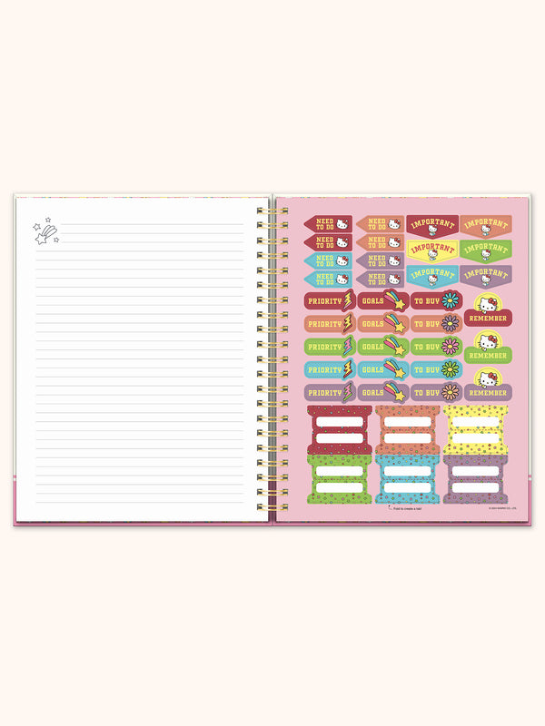 Studio Oh Hello Kitty College Letters Extra Large Spiral Notebook