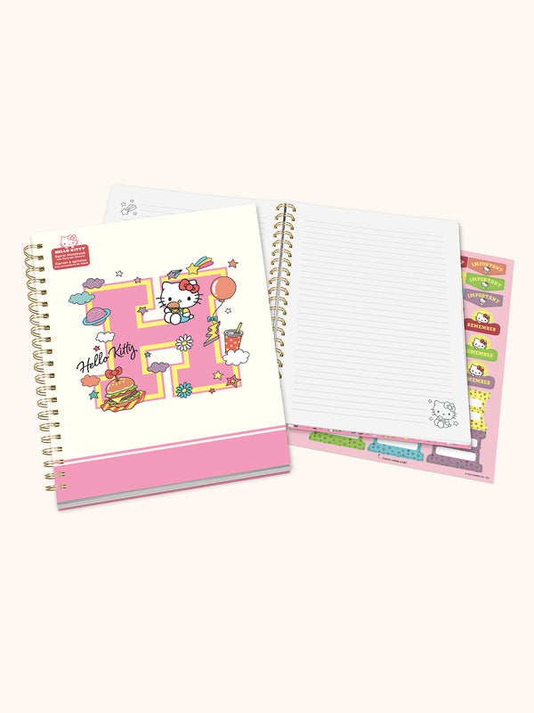 Studio Oh Hello Kitty College Letters Extra Large Spiral Notebook
