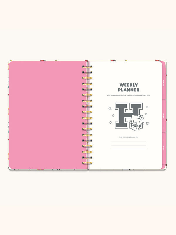 Studio Oh Hello Kitty College Letters Undated Tri-Tab Planner