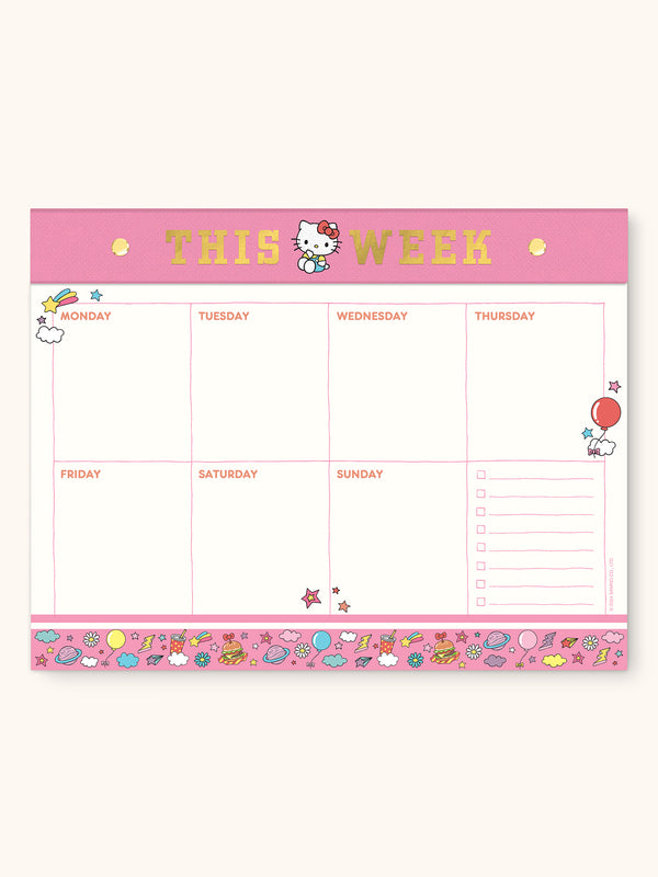 studio oh Hello Kitty College Letters Weekly Desk Pad