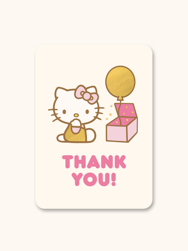 studio oh Hello Kitty Pink & Gold Happy Birthday Deluxe Greeting Card