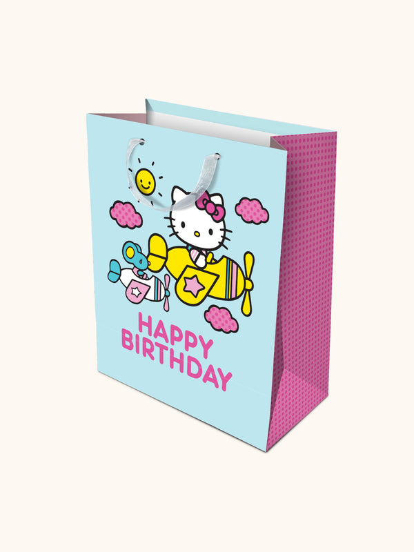 studio oh Hello Kitty Planes Happy Birthday Medium Gift Bag