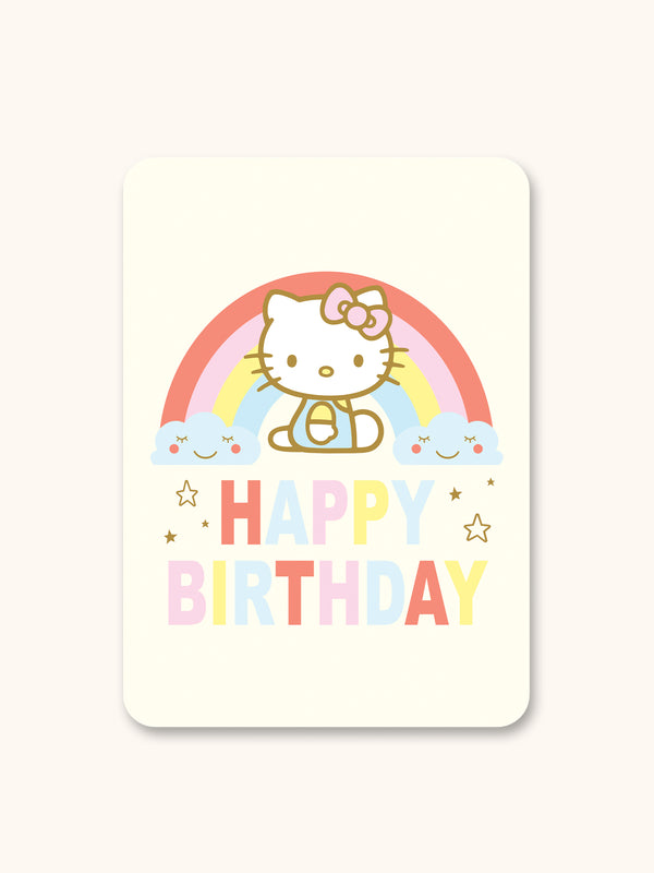 studio oh Hello Kitty Rainbow Dreams Happy Birthday Deluxe Greeting Card