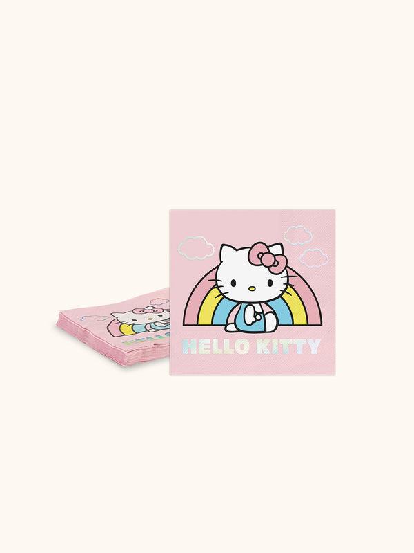 studio oh Hello Kitty Rainbow Skies Beverage Napkins