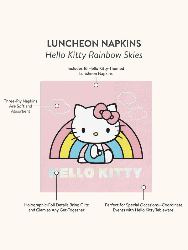 Studio Oh Hello Kitty Rainbow Skies Luncheon Napkins