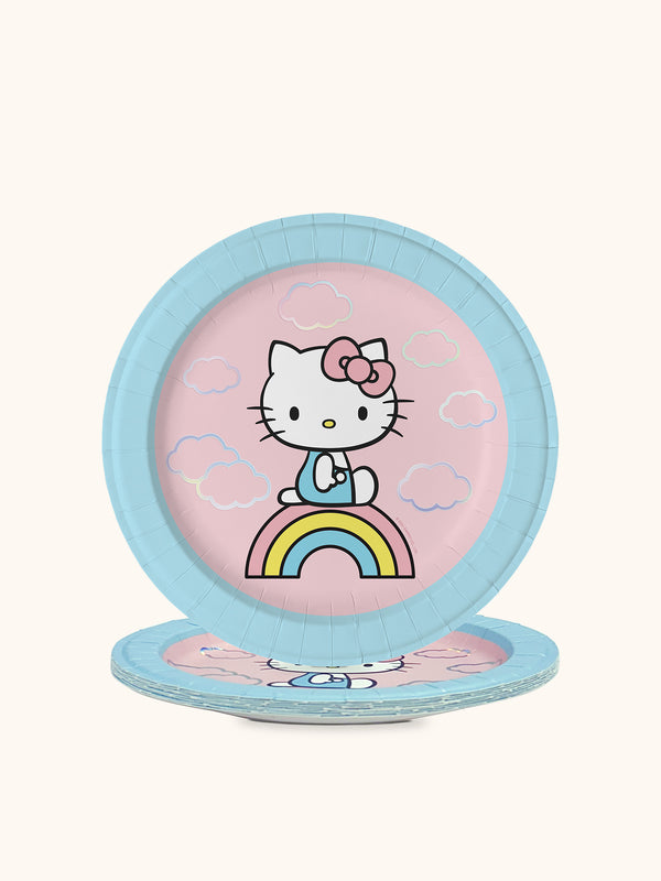 studio oh Hello Kitty Rainbow Skies Luncheon Plates