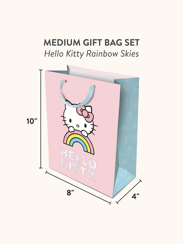 Studio Oh Hello Kitty Rainbow Skies Medium Gift Bag Set