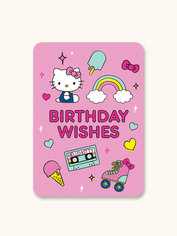 studio oh Hello Kitty Retro Rainbow Happy Birthday Deluxe Greeting Card