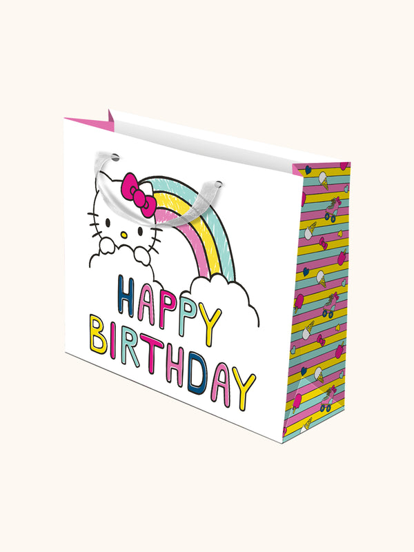 studio oh Hello Kitty Retro Rainbow Happy Birthday Medium Gift bag
