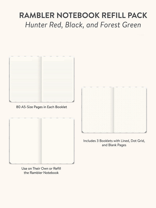 Studio Oh Hunter Variety Rambler Notebook Refill 3-Pack