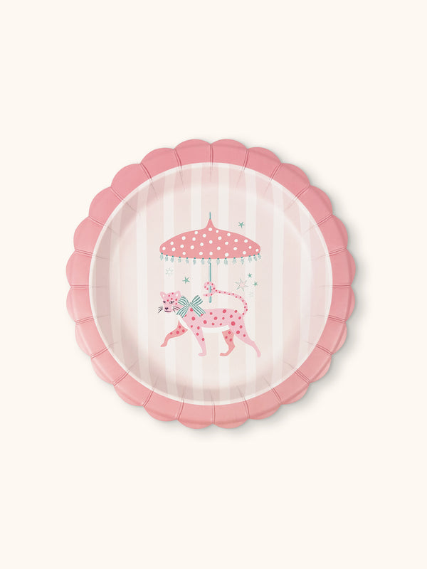 studio oh Leopard on Parade Scalloped Dessert Plates