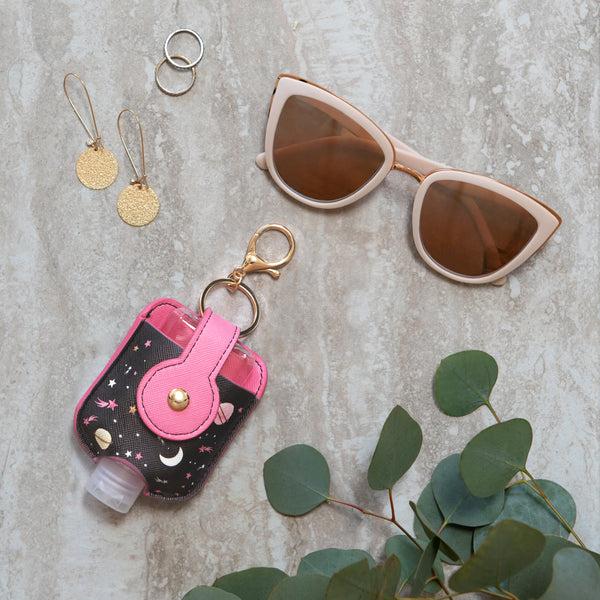 Studio Oh Moons & Stars Hand-Sanitizer Holder With Travel Bottle