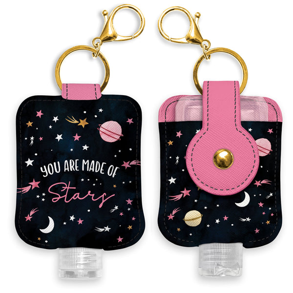studio oh Moons & Stars Hand-Sanitizer Holder with Travel Bottle