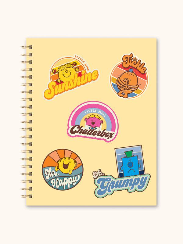 studio oh Mr. Men Little Miss So Many Feelings Extra-Large Spiral Notebook