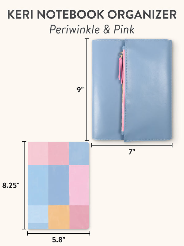 Studio Oh Periwinkle & Pink Keri Notebook And Organizer