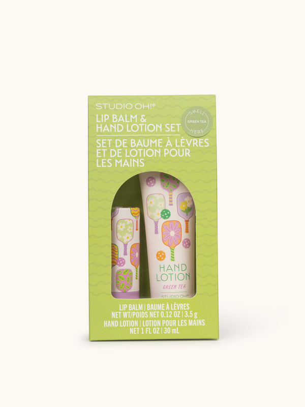 studio oh Pickleball Rally Lip Balm & Hand Lotion Set