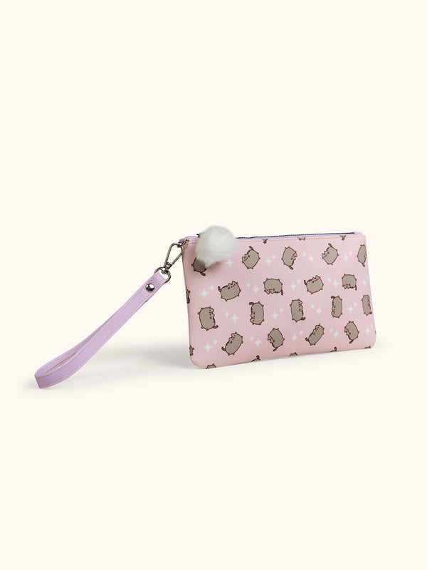 Studio Oh Pusheen Sparkles Pencil Pouch With Wrist Strap & Decorative Pull