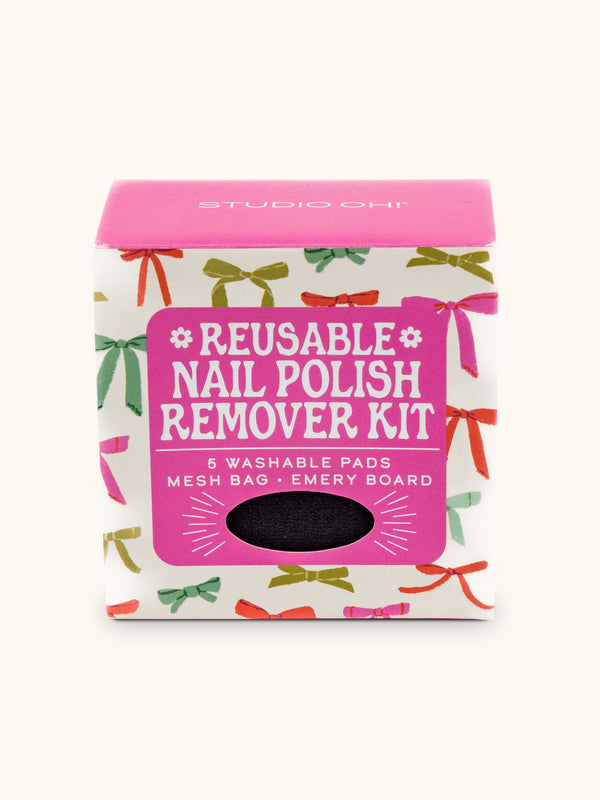 studio oh Put a Bow on It Reusable Nail Polish Remover Kit