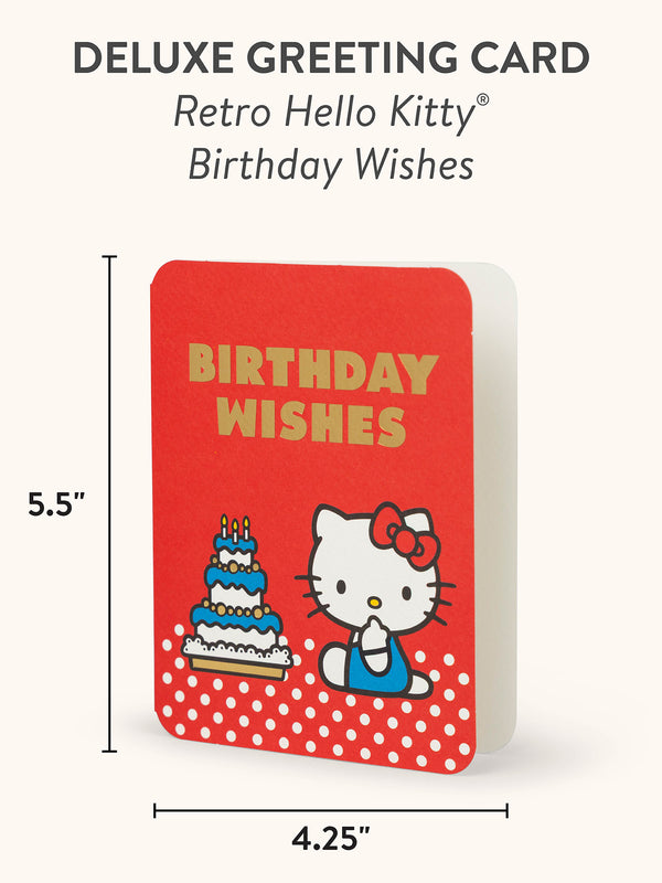 Studio Oh Retro Hello Kitty Birthday Wishes Deluxe Greeting Cards